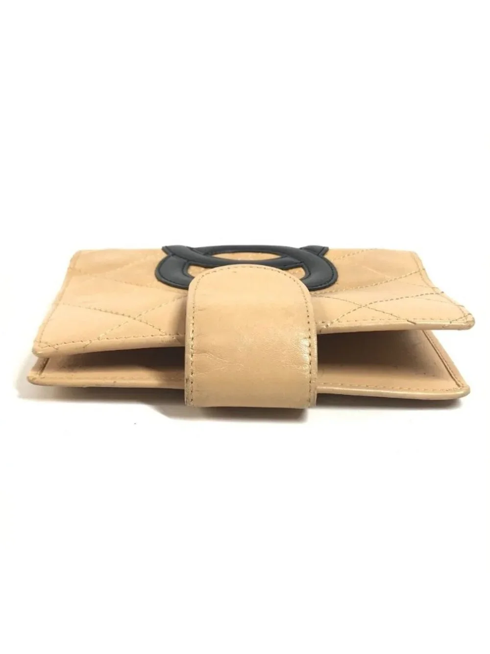 Chanel Notebook Cover CC Logo Leather Beige Agenda